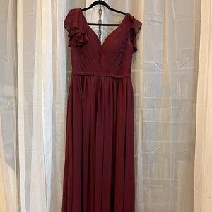 Formal Burgundy Corest Dress, Size 12 custom made